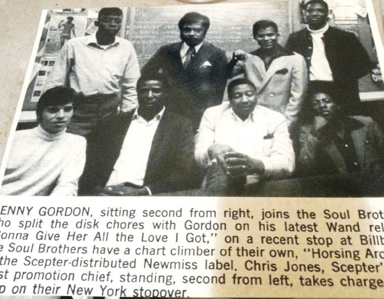 Brnny Gordon & The Soul Brothers Newspaper Article