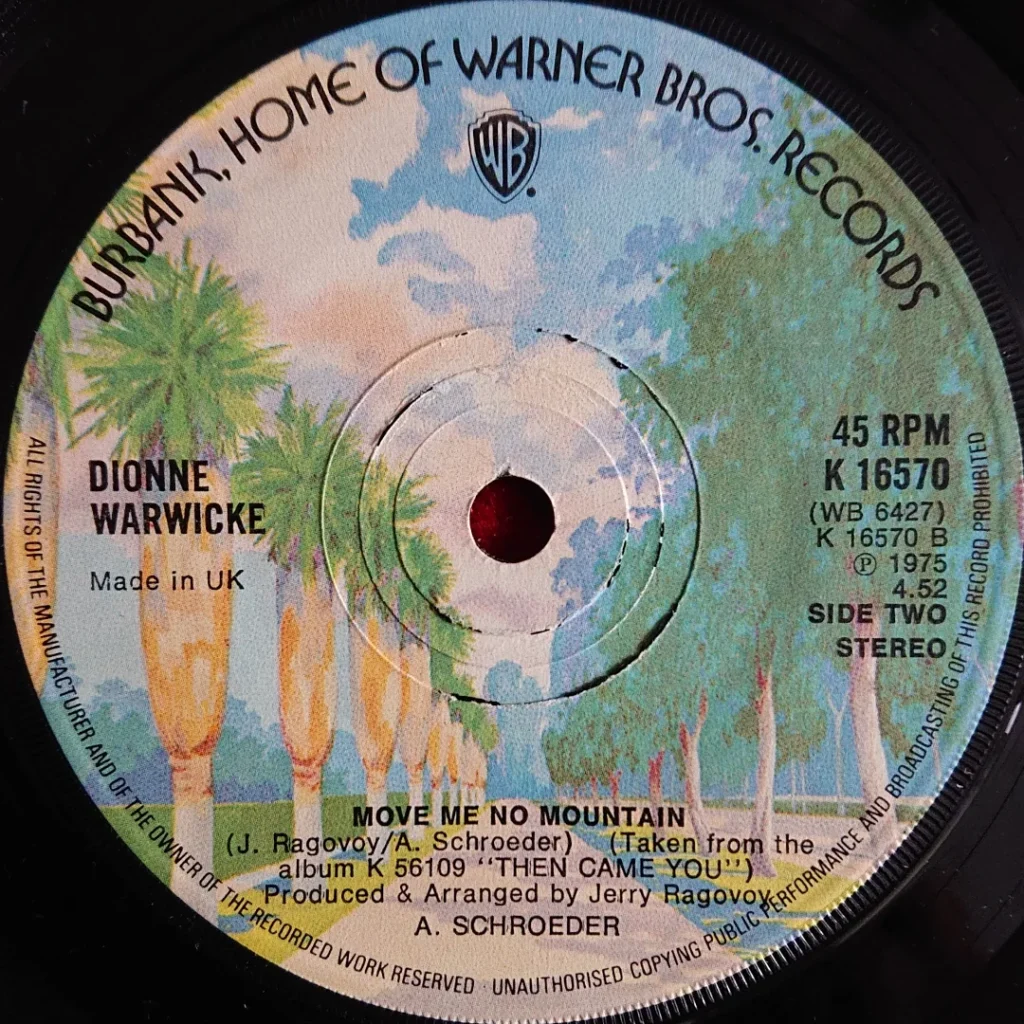 Dionne Warwicke - Move Me No Mountain - UK45 - Florian Keller - Funk Related